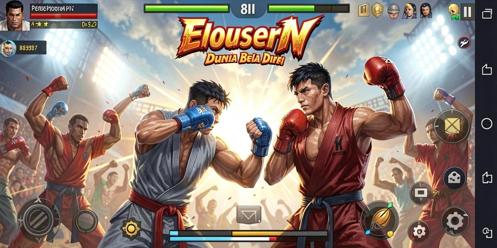 Tampilan utama gameplay 8II dengan aksi pertarungan yang mendebarkan.