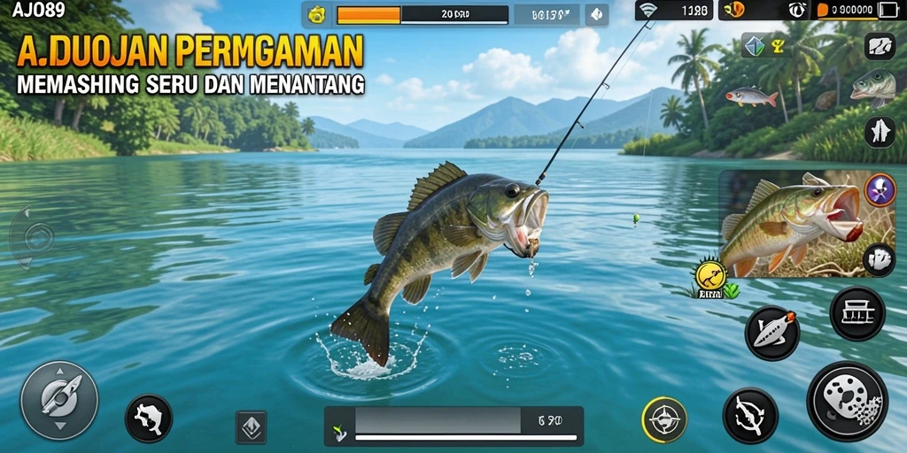 Tangkapan ikan besar dan suasana memancing yang menakjubkan.
