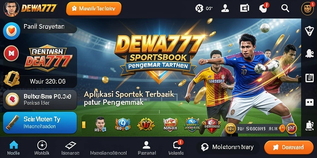 Tampilan gameplay taruhan Sportsbook yang menarik dan interaktif.