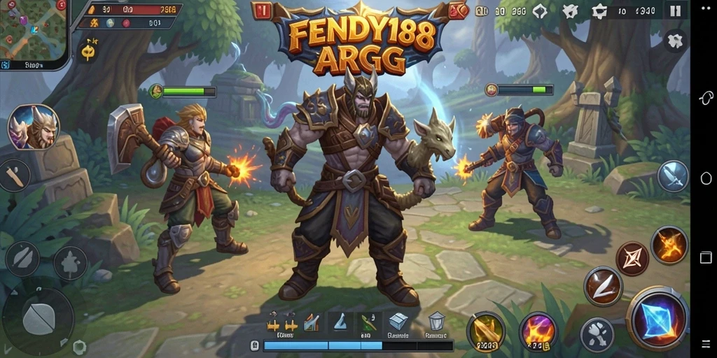 Tampilan menarik dari gameplay ARPG FENDY188 dengan action seru.