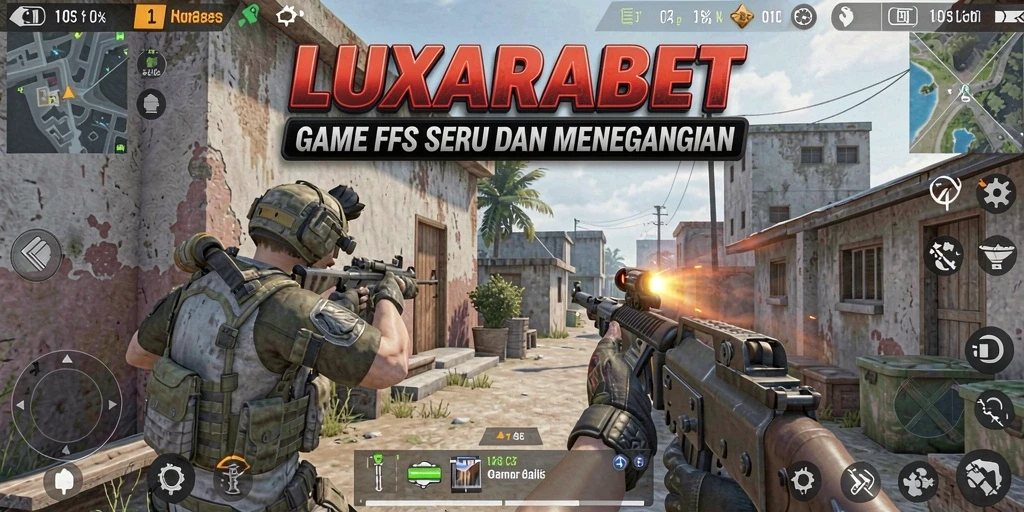 Gameplay seru LUXARABET dengan aksi FPS mendebarkan.