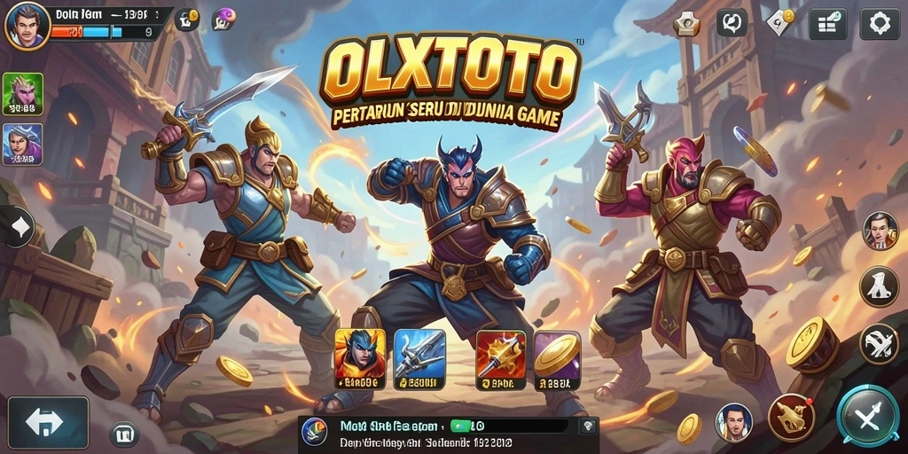 Screenshot gameplay OLXTOTO menampilkan aksi pertarungan yang spektakuler.