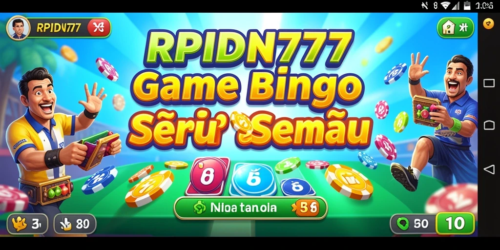 Gambar gameplay RPIDN777 dengan suasana Bingo yang ceria.