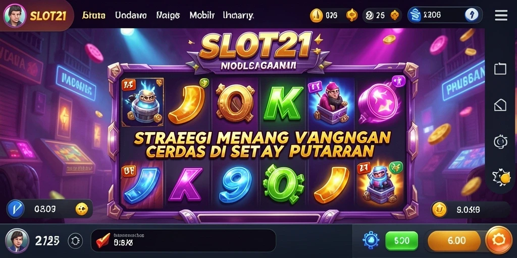 Screenshot utama SLOT21 menampilkan gameplay seru dan strategi cerdas.